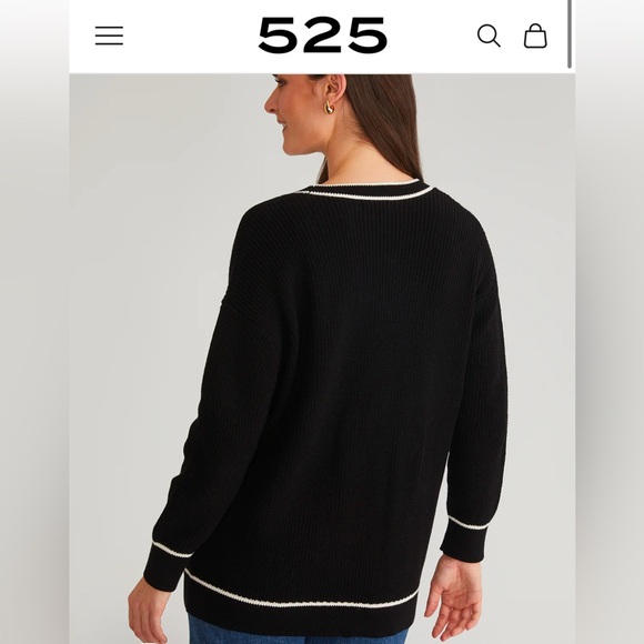 525 America Tipped Oversized Cardigan - Picture 3 of 8